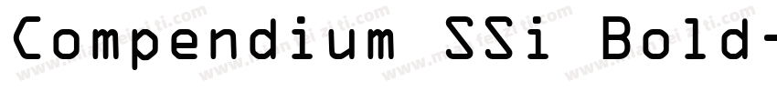 Compendium SSi Bold字体转换